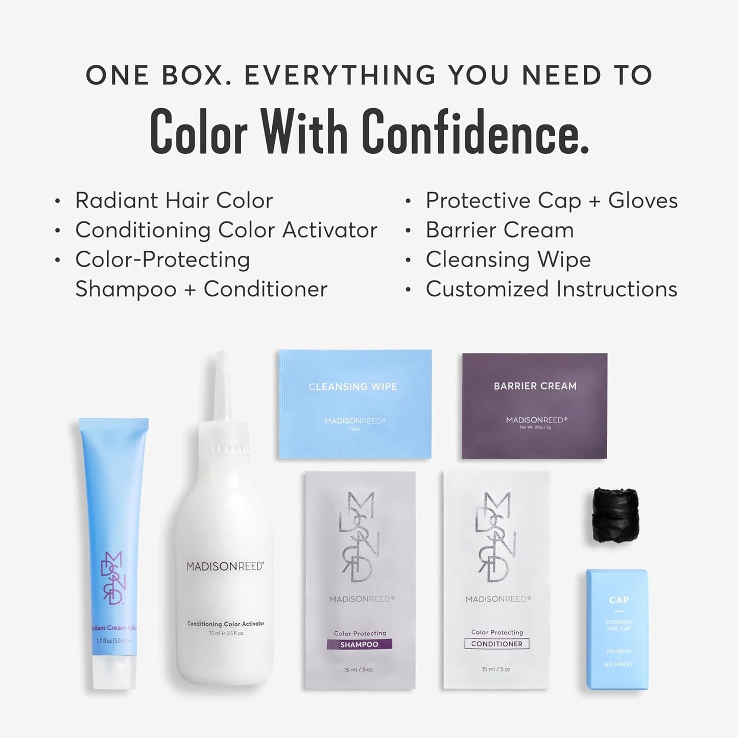 Madison Reed Radiant Hair Color Kit | 2NNA Darkest Cool Black with Ash Undertones (Pescara Black) for 100% Gray Hair Coverage | Dimensional Permanent Hair Dye | PPD-Free & Ammonia-Free | 1 Pack