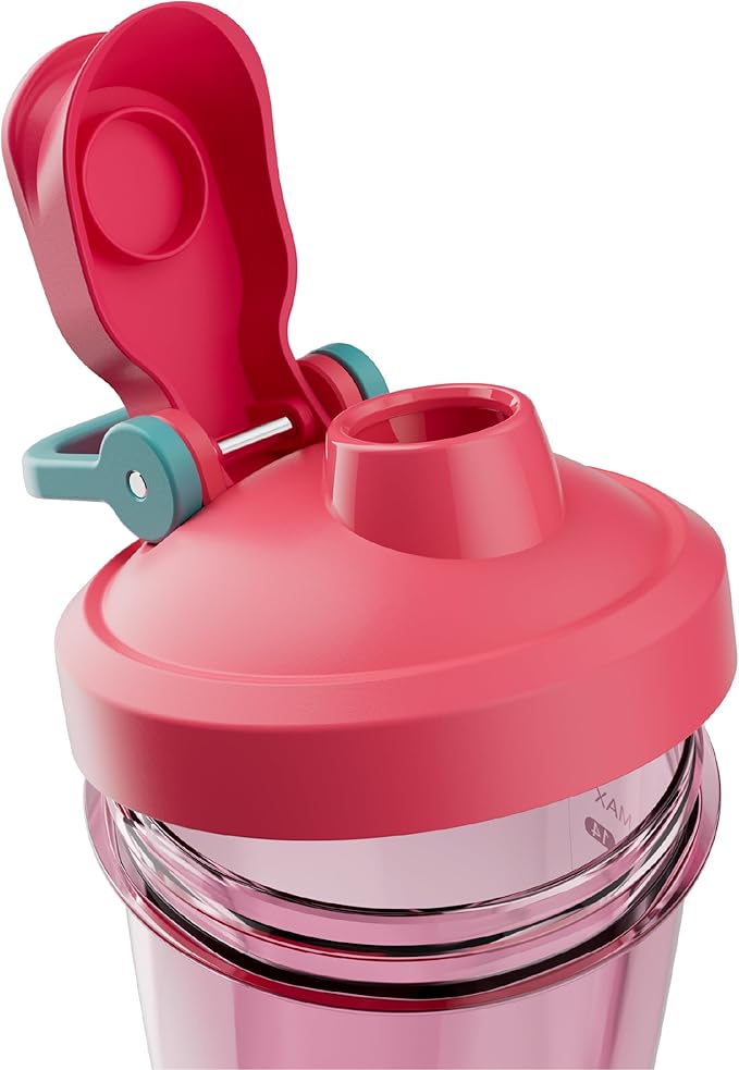 VOLTRX VortexBoost Electric Shaker Bottle, USB C Rechargeable Protein Shake Mixer, Shaker Cups for Protein Shakes and Meal Replacement Shakes, BPA-Free, Made with Tritan, Candy Pink, 24oz