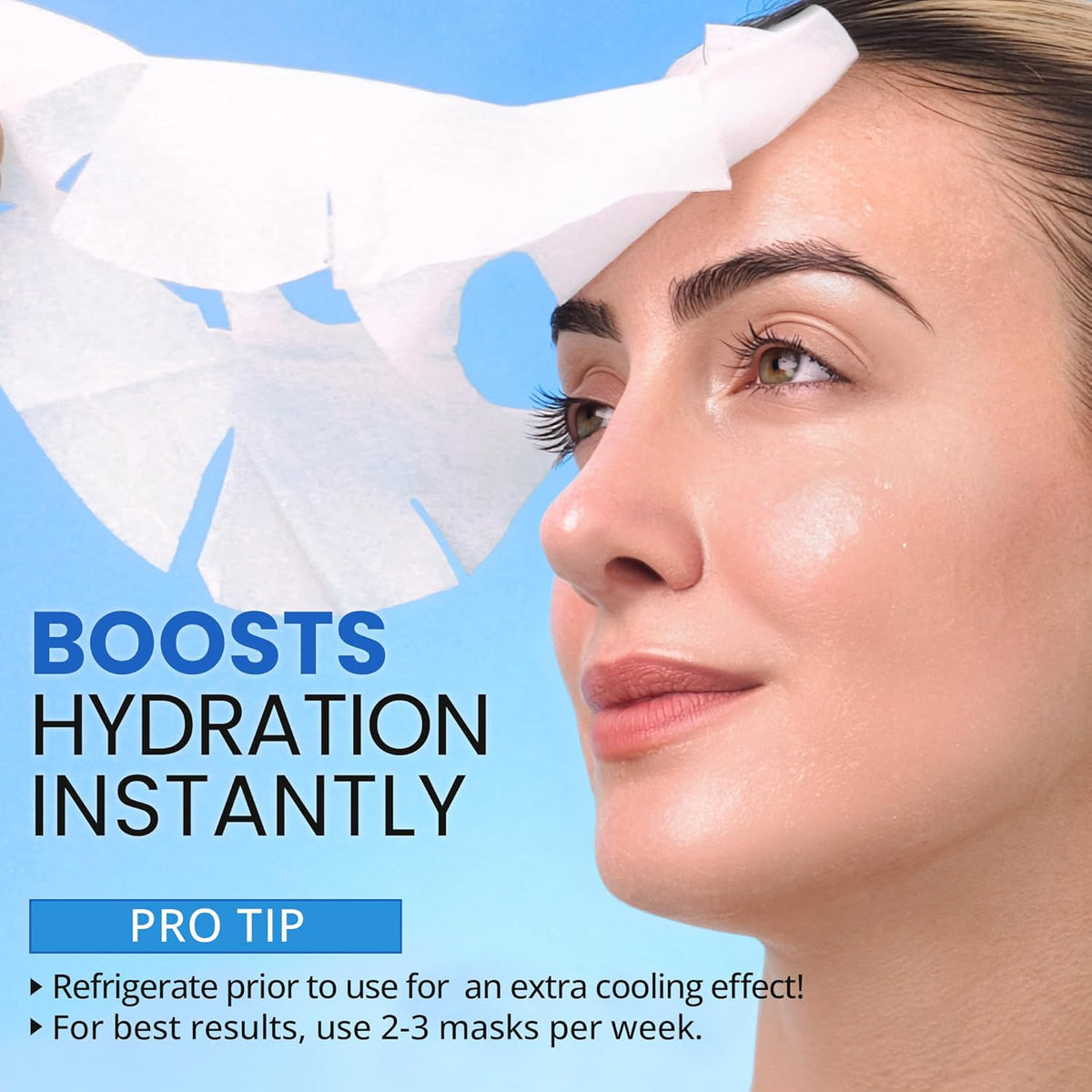 Ebanel 10 Pack Collagen Face Mask with Hyaluronic Acid, Vitamin C, Peptide, Aloe, Instant Brightening Hydrating Face Masks Skincare Korean Sheet Mask, Skin Firming, Lifting Anti Aging Facial Masks