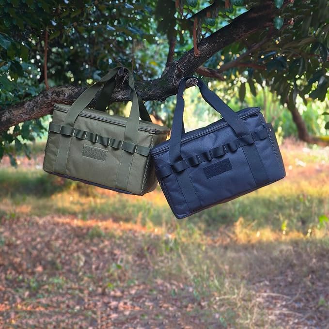 Tactical Camping Storage Bag 14L Tactical Utility Tote Bag Camping Cookware Organizer Trunk Organizer