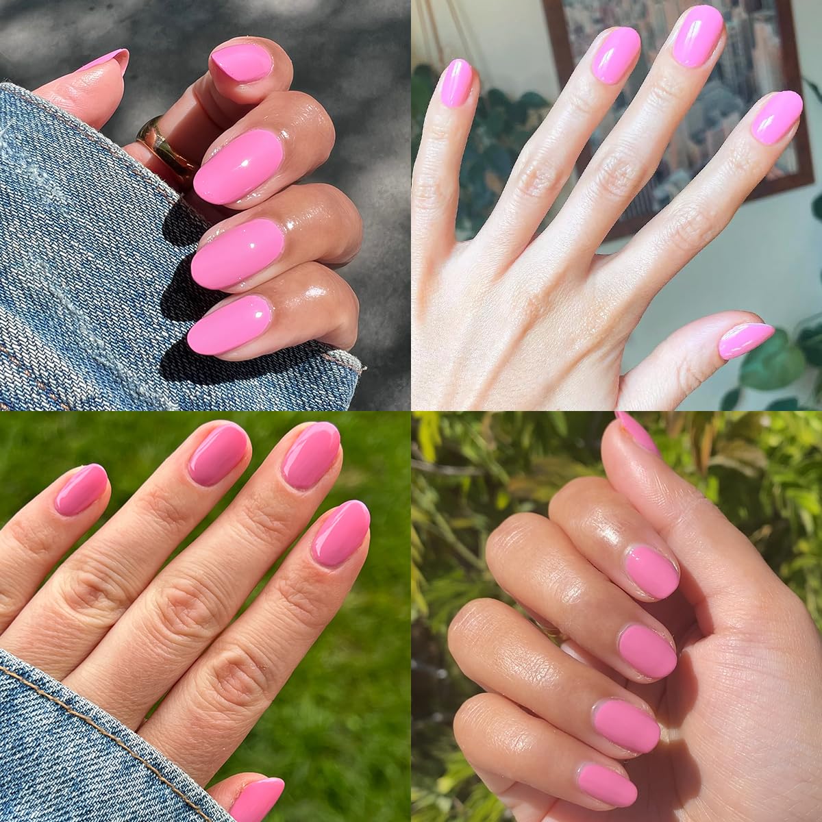 Olive & June Quick Dry Nail Polish | Instant, Fast-Drying, Smudgeproof Color | 15-free, Vegan, Cruelty-Free Formula | Lasts up to 5 Days | Salon-Quality Manicure, Pedicure at Home | Taffy Bright Pink