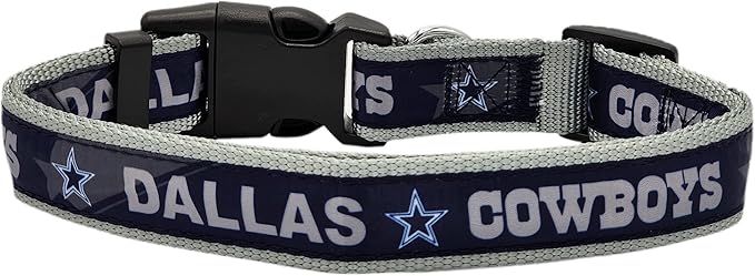 NFL PET Dallas Cowboys Dog Collar, Small Football Team Collar for Dogs & Cats - Shiny & Colorful, Licensed by The NFL