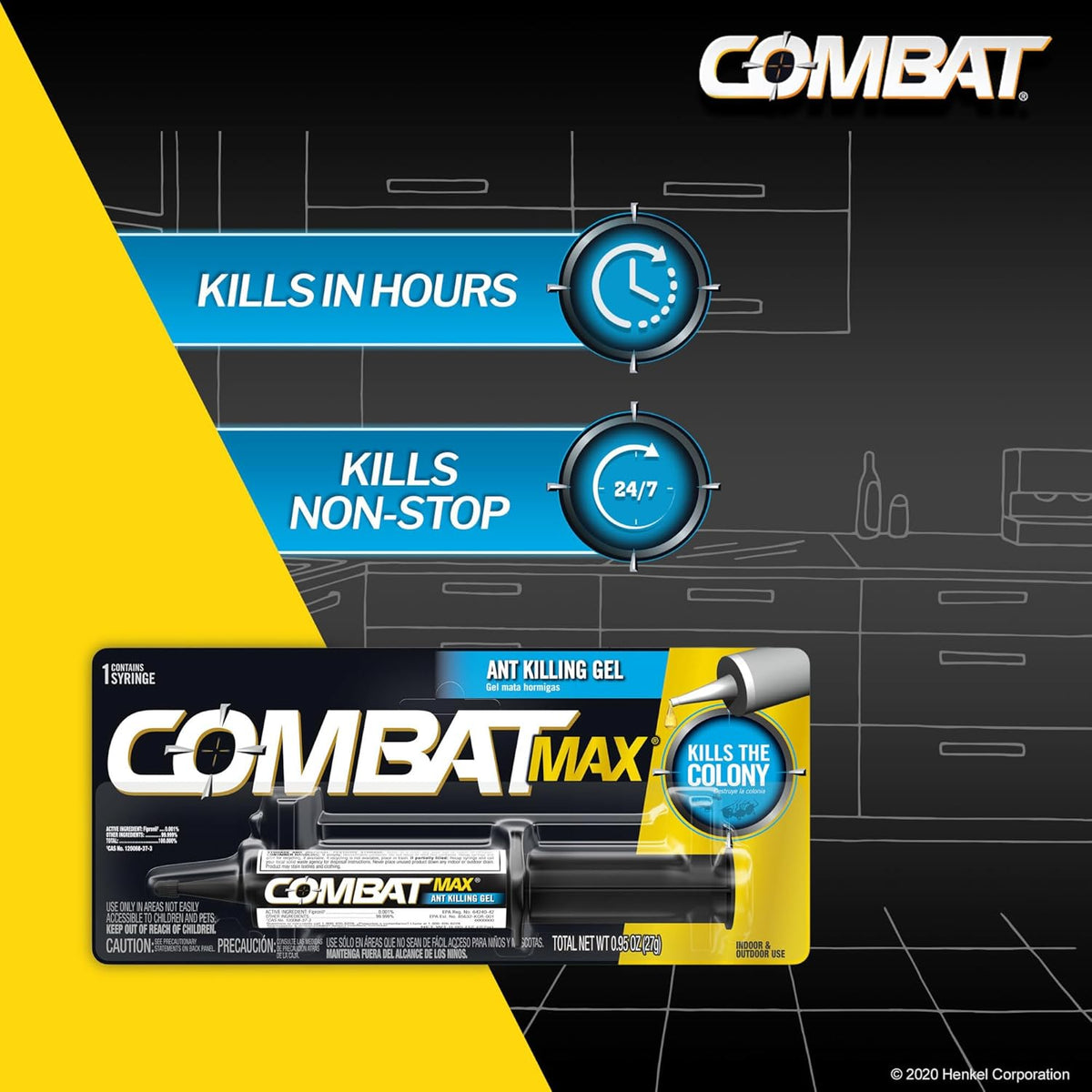 Combat Indoor and Outdoor Ant Killing Gel, 27 Gram