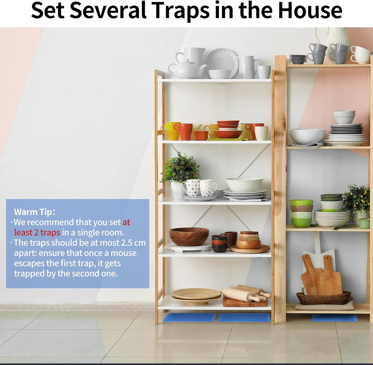 LULUCATCH Super Glue Traps 12 Pack for Mice & Snakes, Larger, Heavier Sticky Traps with Non-Toxic Glue. Sticky Mouse Traps Indoor, Easy to Set, Pet Safe Pest Control