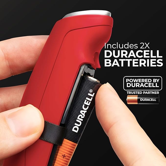 Zulay Kitchen Powerful Milk Frother Wand With Duracell Batteries - Ultra Fast Handheld Drink Mixer - Electric Whisk Foam Maker for Coffee, Lattes, Cappuccino & Matcha - Triple Whisk - Maroon Red