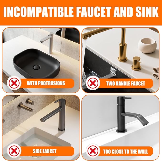 17.7" Silicone Faucet Mat for Kitchen Sink,7° Draining Mat with Snap Button Lock,Faucet Splash Guard and Sink Counter Organizer,Trim-to-Fit Kitchen Faucet Protector for Sponge Brush Cup