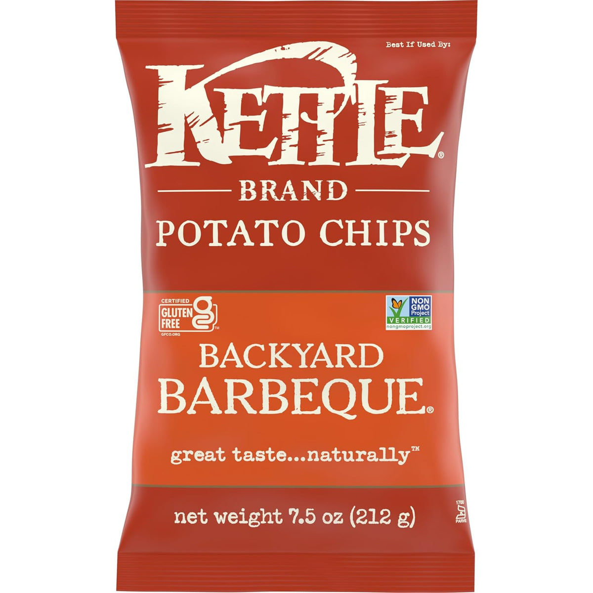 Kettle Brand Potato Chips, Backyard Barbeque Kettle Chips, Party Size, 13 Oz