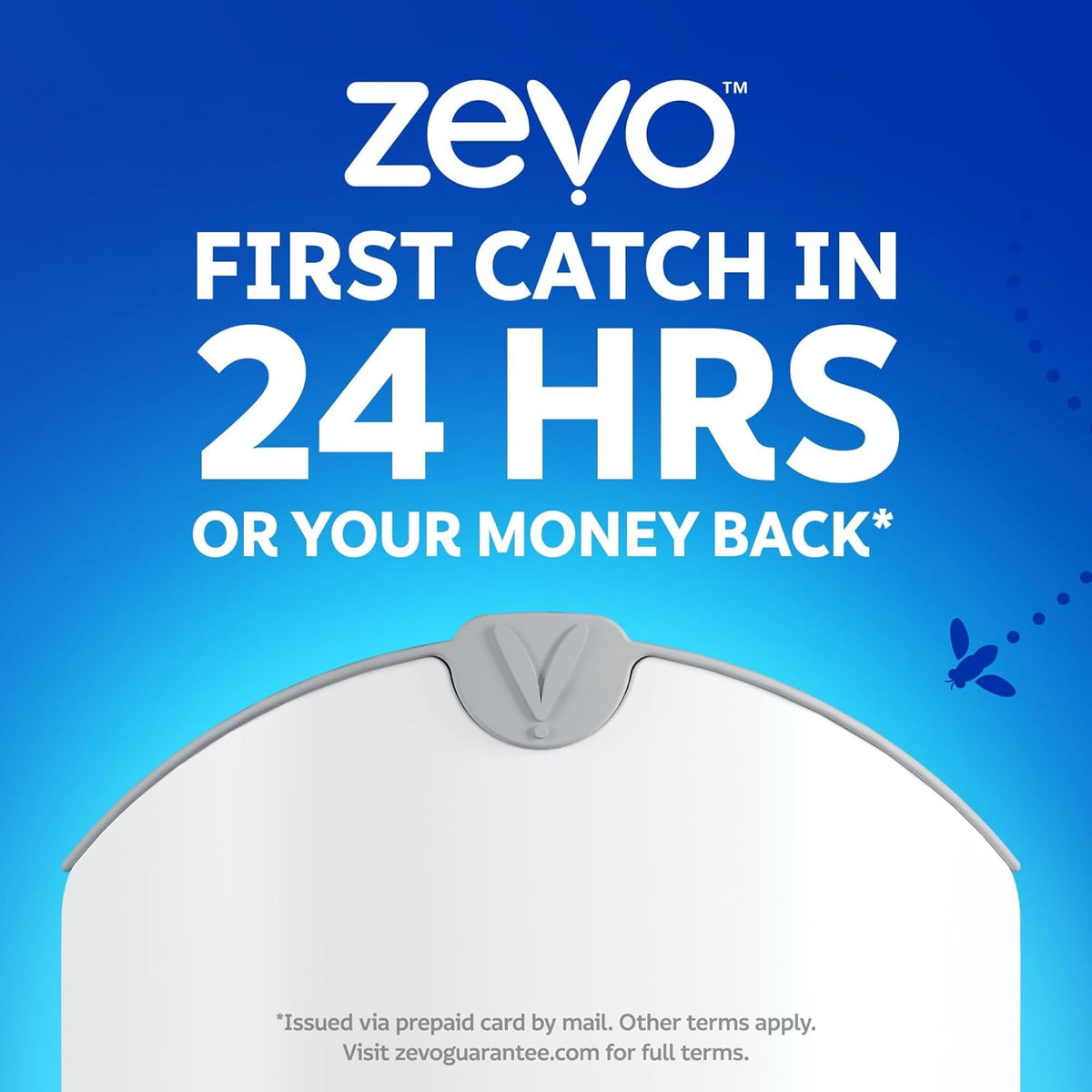 Zevo Flying Insect Trap & Cartridge - Plug in Fly Trap & Indoor Bug Catcher for Gnats, House & Fruit Flies - Mess-Free - Use in Any Room - Uses Blue & UV Light (1 Plug in Device & 1 Cartridge)