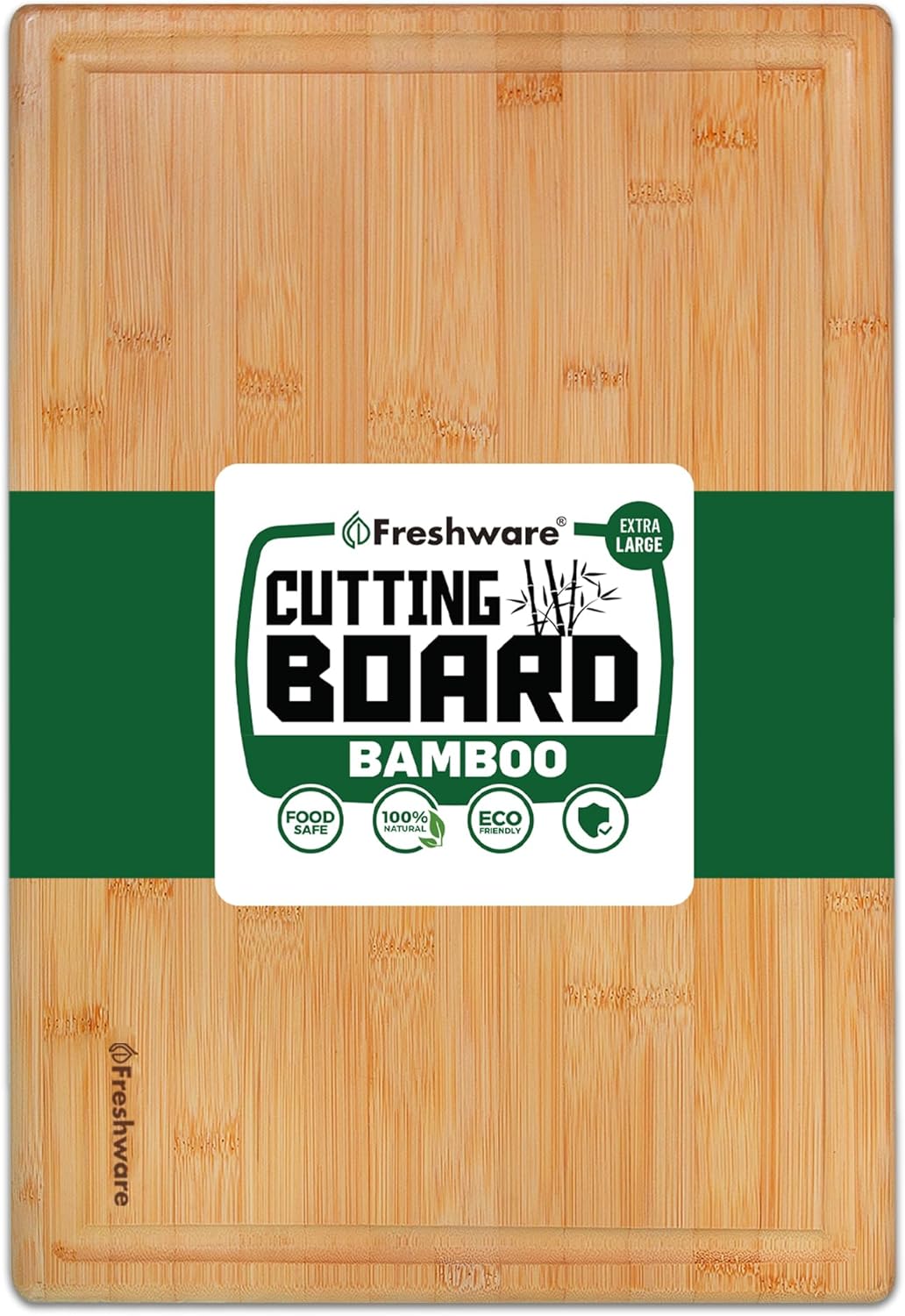 Bamboo Cutting Boards for Kitchen [Set of 3] Wood Cutting Board for Chopping Meat, Vegetables, Fruits, Cheese, Knife Friendly Serving Tray with Handles