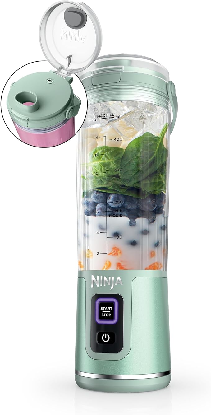 Ninja Blast Portable Blender, Cordless, 18oz. Vessel, Personal Blender for Shakes and Smoothies (Renewed)