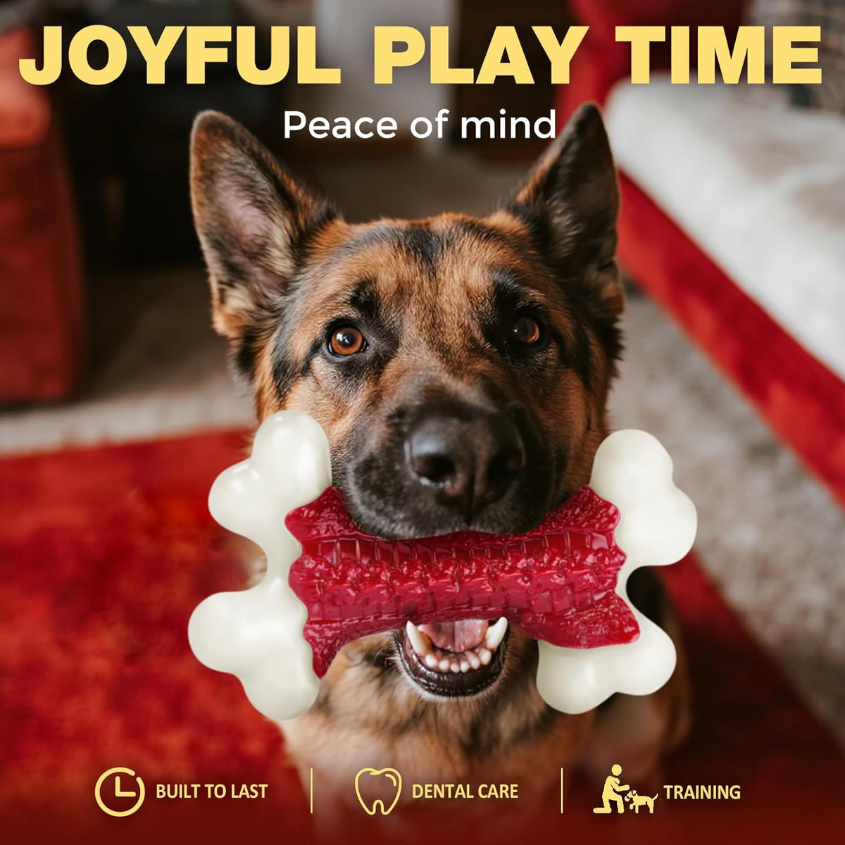 Tough Dog Toys, Toys for Aggressive Chewers Large Breed, Chew Dogs, Bone Toy Nylon Dogs Almost Indestructible