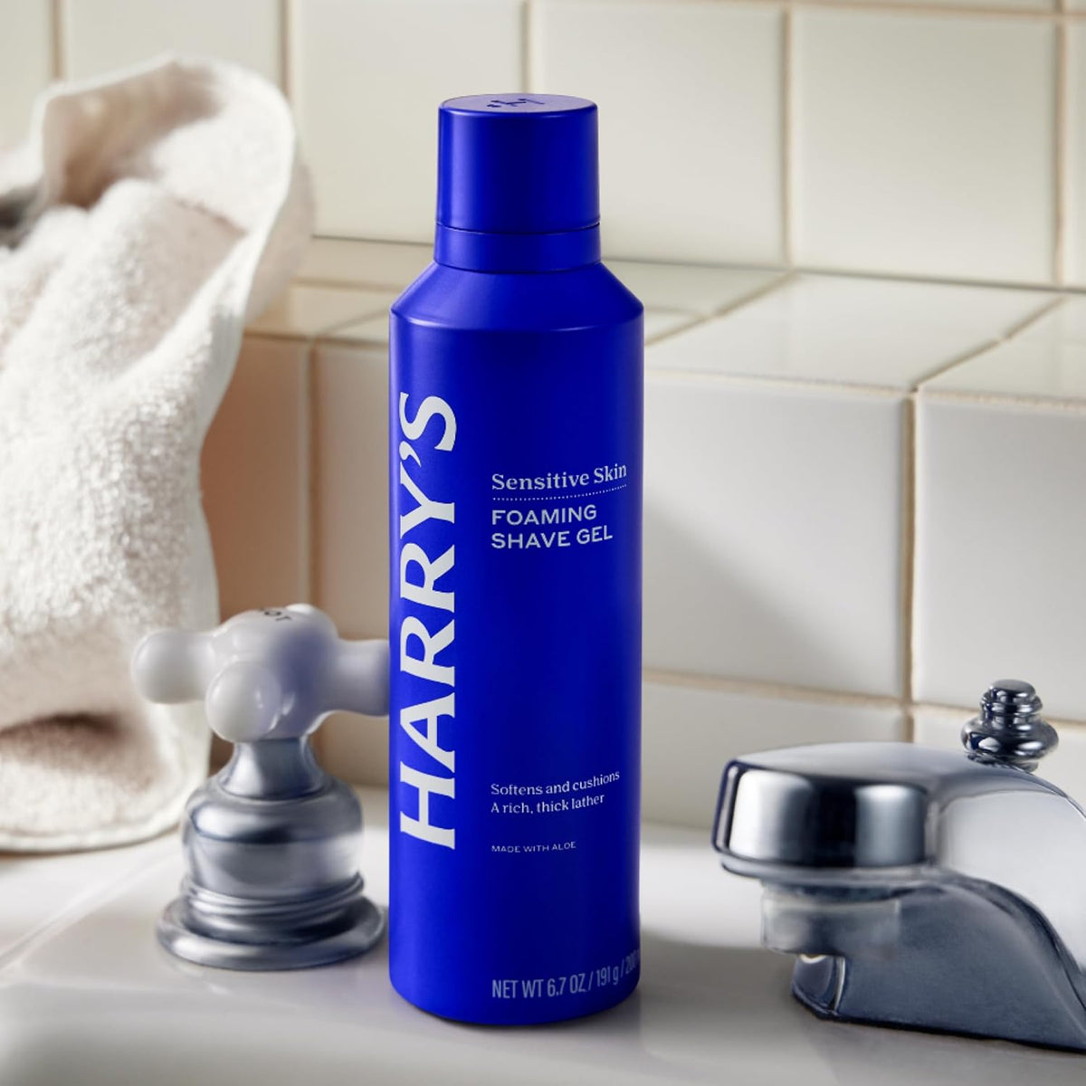 Harry's Foaming Shave Gel for Men with Aloe - (3 Pack) 6.7oz - Soothes and Cushions Skin for Shaving - Safe For Sensitive Skin