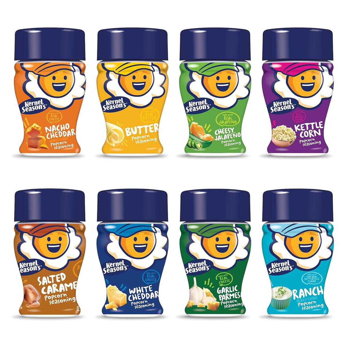 Kernel Season's Popcorn Seasoning Mini Jars Variety Pack, 0.9 Ounce (Pack of 8)