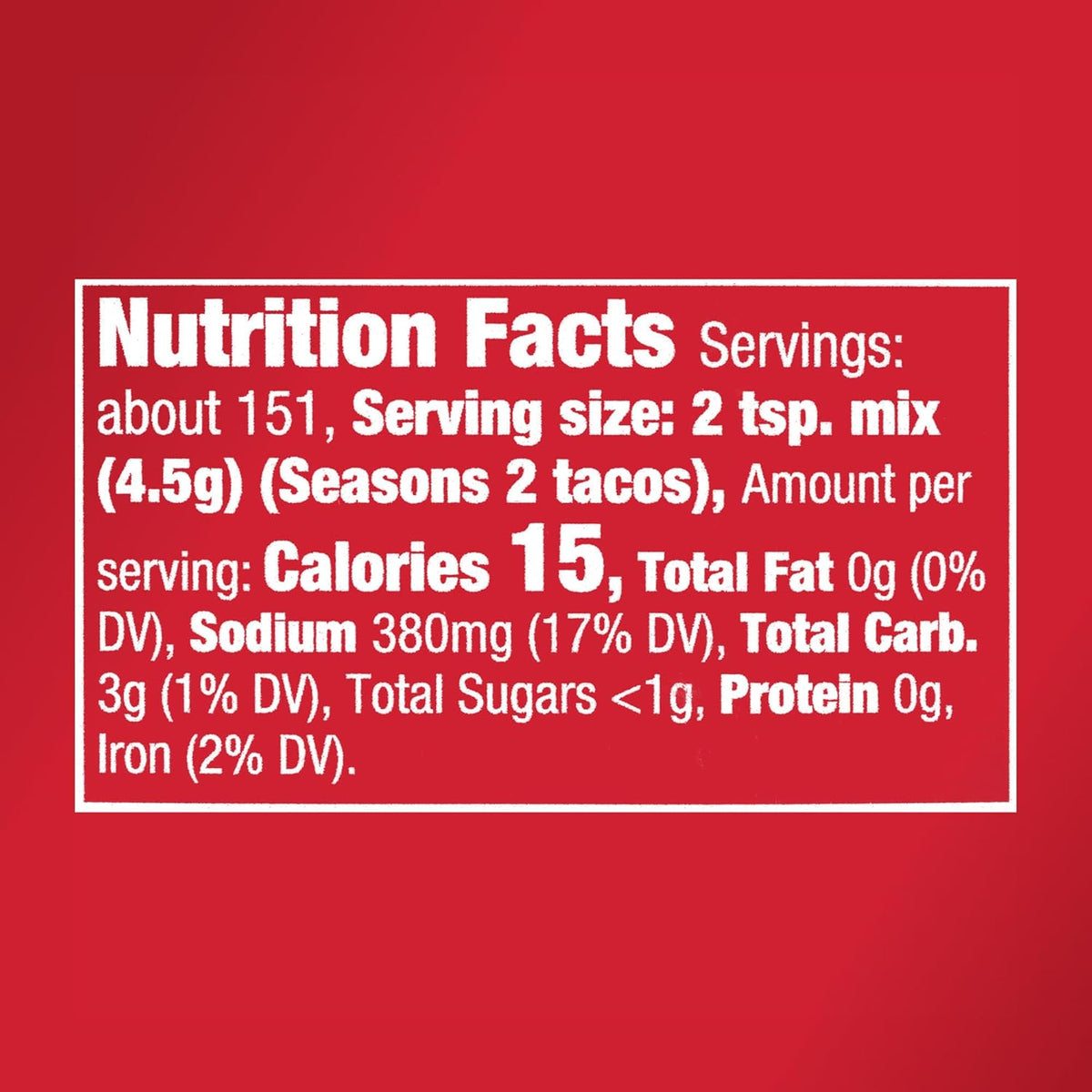 McCormick Original Taco Seasoning Mix, 24 oz