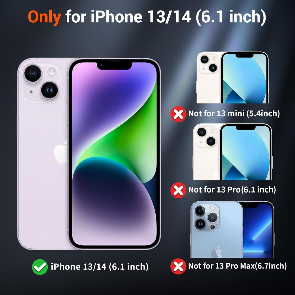 SUPFINE Magnetic for iPhone 14 Case & iPhone 13 Case (Compatible with MagSafe)(Military Grade Drop Protection) Translucent Matte Shockproof Phone Cover,Black