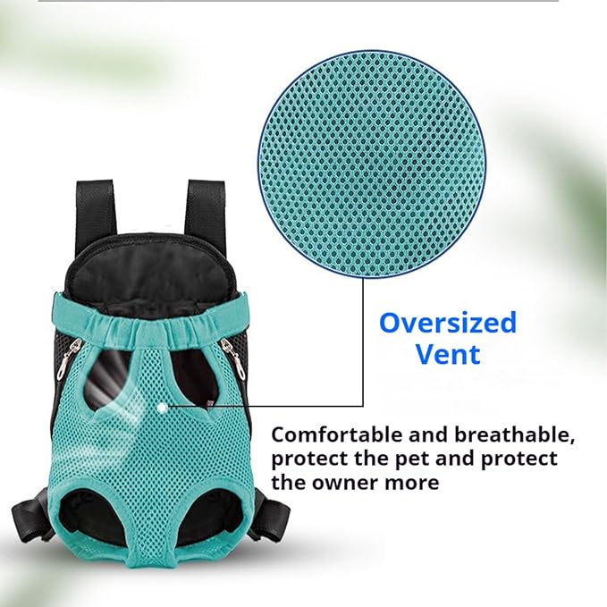 Portable Pet Carrier Backpack, Adjustable Pet Front Cat Dog Carrier Backpack Travel Bag for Small Medium Dogs Cats Puppies, Cat Backpack Carrier for Hiking Cycling (B, S)