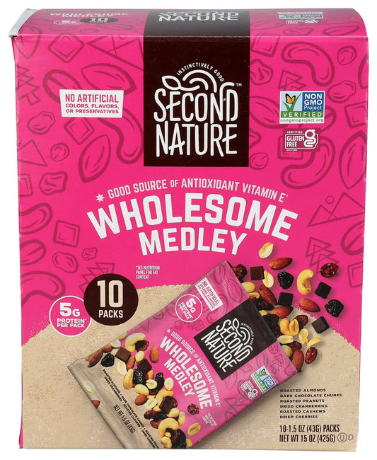 Second Nature Wholesome Medley Trail Mix 10 Pack, 15 Oz