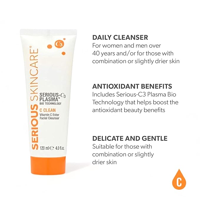 Serious Skincare - Vitamin C Day & Night Skin Care Set - Brightening Face Serum, Daytime SPF Moisturizer, Restore Night Cream, Face Wash - C3 C Esters for Hydrating, Fine Lines and Wrinkles (4Pack)