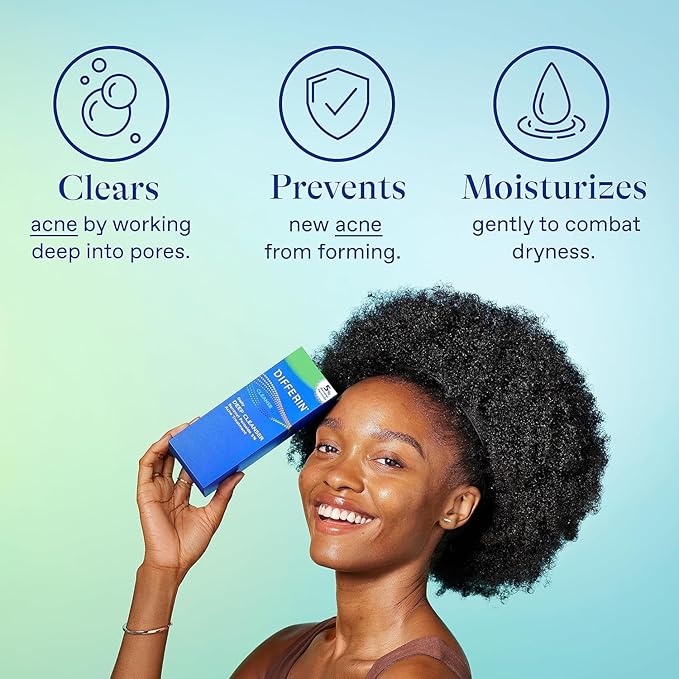 Differin Acne Skin Care Kit, Differin Gel Retinoid Acne Treatment for Face with 0.1% Adapalene & 5% Benzoyl Peroxide Face Wash & Body Wash, Designed for Pimple and Acne Prone Skin