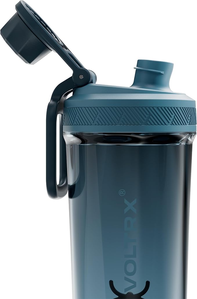 VOLTRX Shaker Bottle, Gallium USB C Rechargeable Electric Protein Shake Mixer, Shaker Cups for Protein Shakes and Meal Replacement Shakes, BPA Free, Made with Tritan, Steel Teal, 20oz
