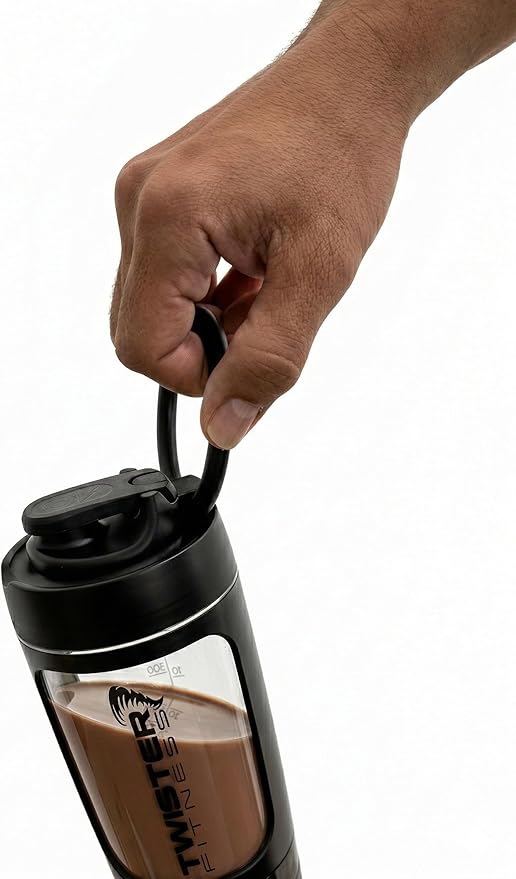 PULSE Electric Shaker Bottle for Protein Shakes – USB Rechargeable Mixer Cup, BPA-Free Tritan, for Meal Replacements & Fitness Drinks (Black, 21 OZ)