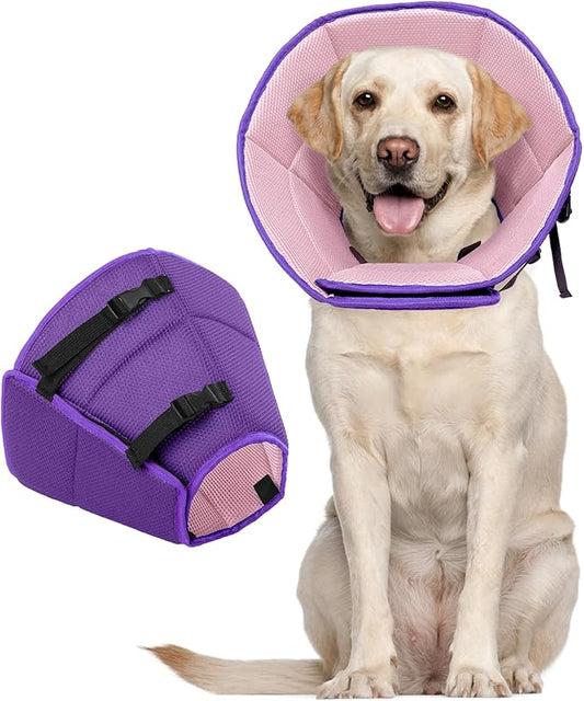 Dog Cone Collar After Surgery for Large Dogs, Adjustable Soft Cone for Dogs to Stop Licking, Professional Elizabethan Collar for Pet, Recovery Cones for Wound Healing & Hot Spots