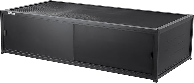 PVC Reptile Enclosure with Acrylic/PVC Door Options - 40x16x12 inch Sliding Door Tank for Bearded Dragon, Snake, Ball Python