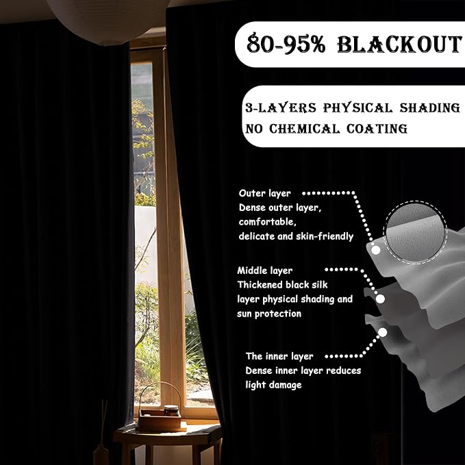 Room Divider Curtains for Ceiling Track Rod, 8.3 ft Wide x 8 ft Tall, 1 Panel