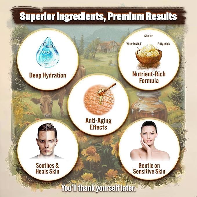 Marroomi Tallow Honey Balm, Advanced Beef Tallow for Skin, Marroomi Organic Grass-Fed Beef Tallow Balm With Raw Honey, Natural Soothing Moisturizing Anti-Aging, Suitable for All Skin Types (3 Bottle)