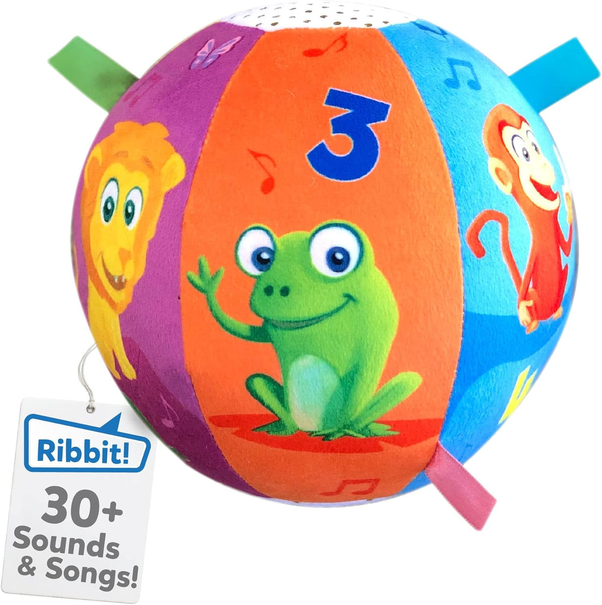 Move2Play, Hilariously Interactive Baby Ball with Music & Sound Effects | First Birthday Gift | Toddler Toy for Boys & Girls | Age 6, 9, 12, 18+ Month | 1, 2+ Year's Old (Baby Ball)