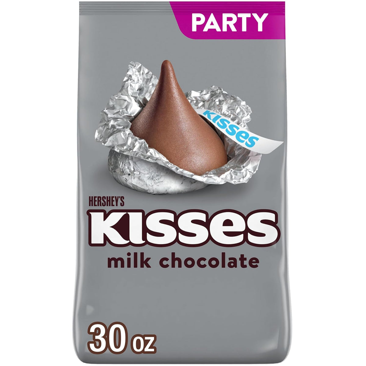HERSHEY'S KISSES Milk Chocolate Candy Party Pack, 30 oz