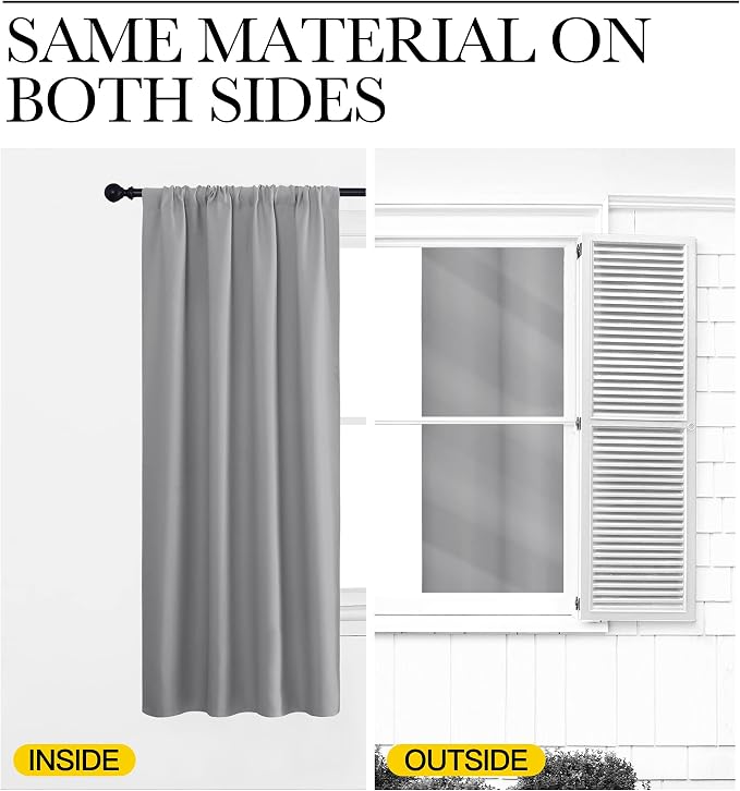 NICETOWN Short Room Darkening Curtains