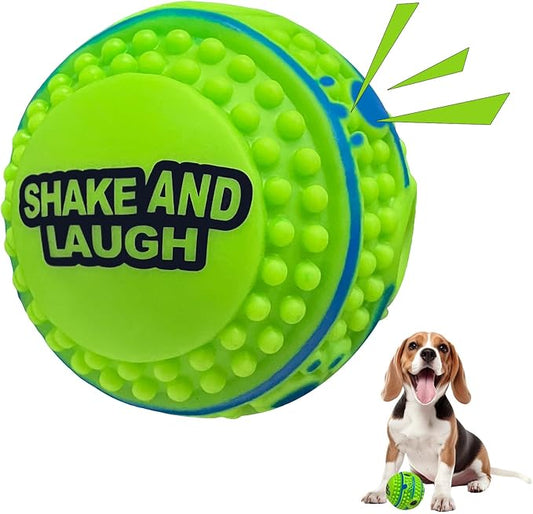 Spiky Interactive Dog Toys Ball, Shaking with Gibbering Sound, for Training, Teeth Cleaning & Herding, Straight, M, 3.46 in (8.8 cm)