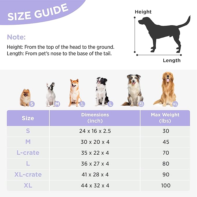 LE SURE Extra Large Dog Bed-Thick Shredded Chopped Foam Pet Bed Indoor with Removable Cover, Cute Modern Fuzzy Plush & Anti Slip Bottom, Green