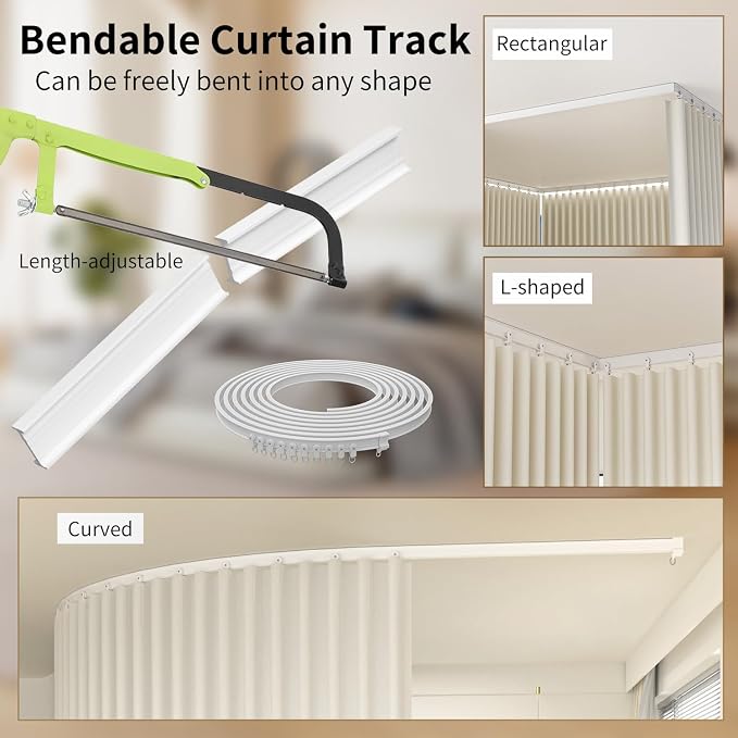 Room Divider Blackout Curtains Extra Wide Ceiling Mounted Curtains Track Sets