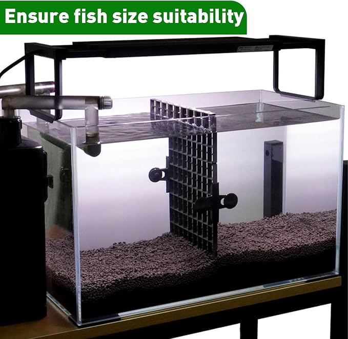 LINLAN 8 Pieces 5.9x11.8in (15X30cm) Aquarium Grid Plastic, Fish Tank Divider, Egg Crate for DIY Filtration and Bottom Protection in Aquascaping (White-No Accessories)
