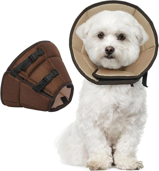 Dog Cone Collar After Surgery, Soft Cone for Small Dogs to Stop Licking, Adjustable Elizabethan Collar for Dogs, Lightweight Breathable Dog Recovery Cones for Wound Healing & Hot Spots