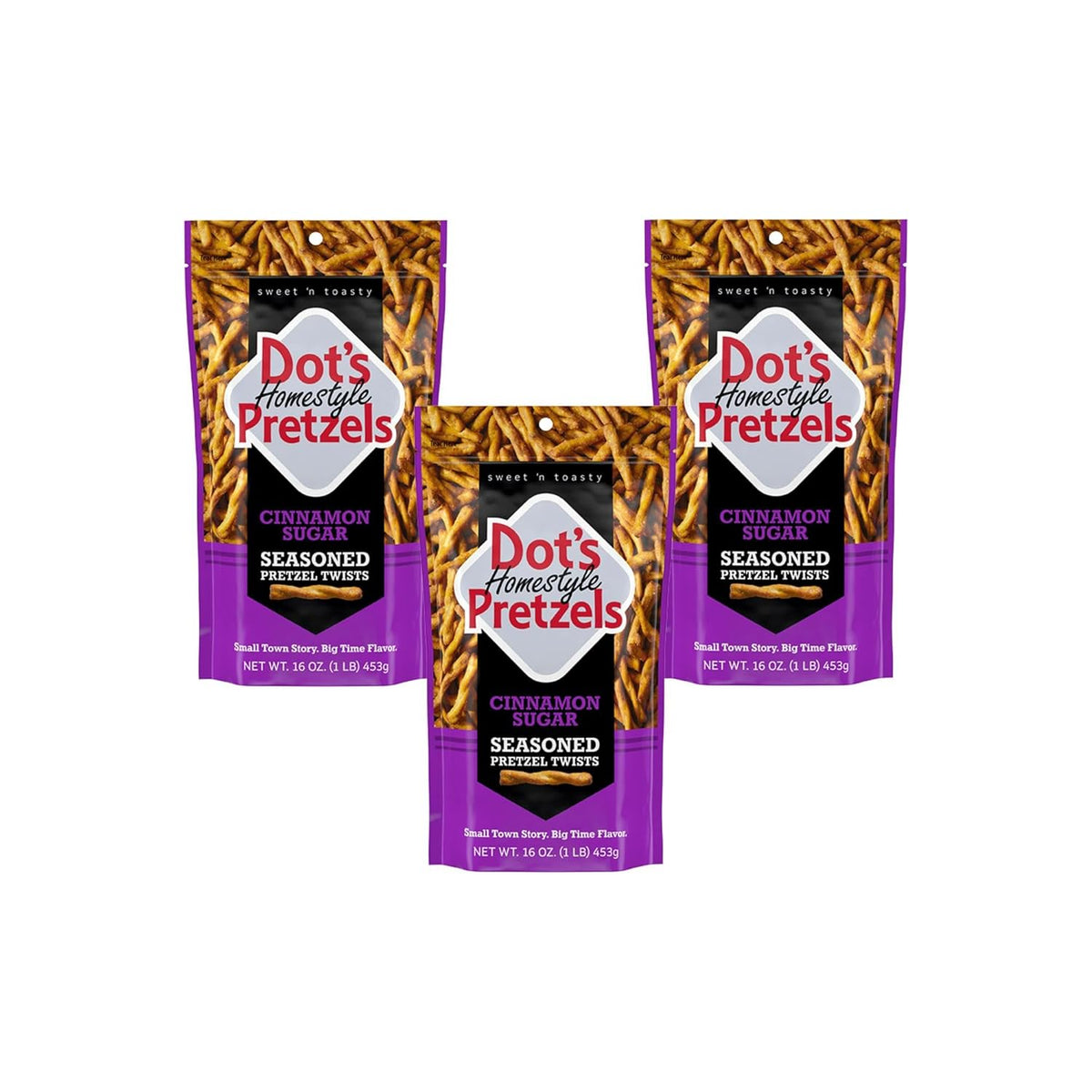 Dot's Homestyle Pretzels BBQ Seasoned Pretzel Twist Snack, 16oz Grocery Sized Bag