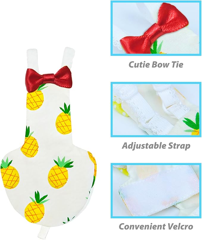 UKJENT Bird Diaper Protective Parrot Nappy - 2 Pack, Reusable Flight Suit with Waterproof Inner Layer, Washable Cute Urine Wet Suit for Cockatiel Monk Parakeet Sun Parakeet Lory(S)