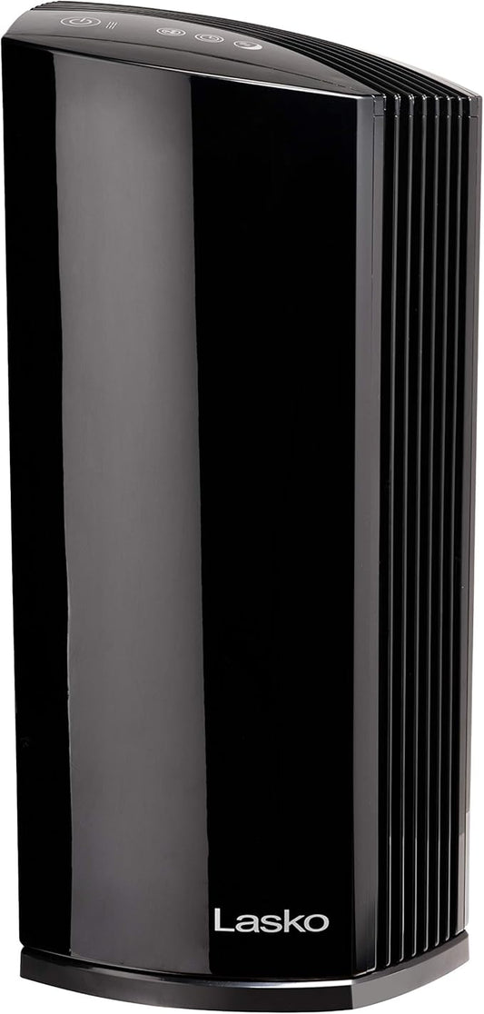 Lasko LP450 Premium HEPA Tower Air Purifier for Home with DreamMode and Timer – True HEPA Filtration Removes 99.97% of Smoke, VOCs, Odors, Pet Dander, Virus Sized Particles, Pollen, Dust and Mold