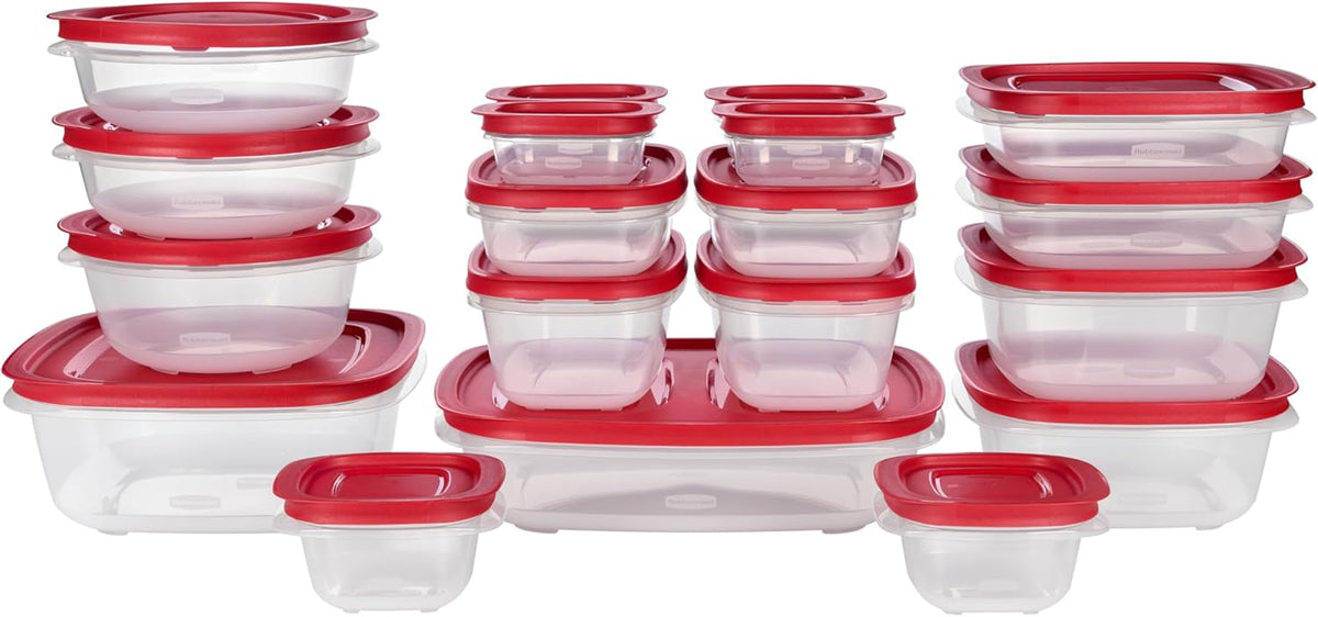 Rubbermaid EasyStore Containers, 38-Piece Set, Food Storage Containers, Food Storage Containers with Lids