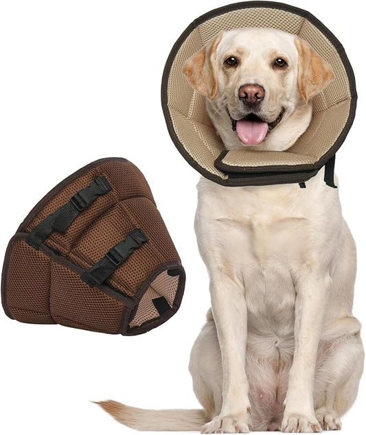 Dog Cone Collar After Surgery for Large Dogs, Adjustable Soft Cone for Dogs to Stop Licking, Professional Elizabethan Collar for Pet, Recovery Cones for Wound Healing & Hot Spots