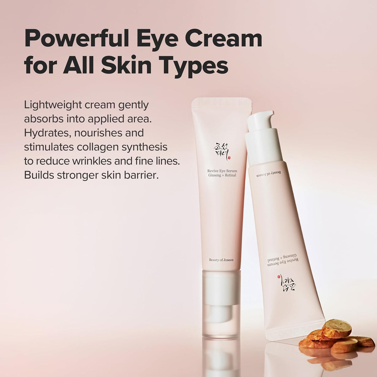 Beauty of Joseon Revive Eye Serum with Retinal Niacinamide Correction for Puffy Eye Bags Fine Lines Dark Circles Wrinkles, Korean Skin Care 30ml, 1 fl.oz