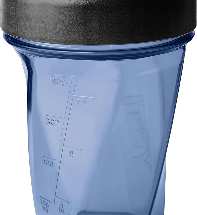 YETI Yonder Helimix Vortex Blender Shaker Bottle Holds up to 20oz | No Blending Ball or Whisk | USA Made | Portable Pre Workout Whey Protein Drink Shaker Cup | Dishwasher Safe, Navy