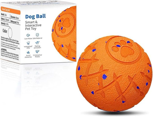 Interactive Dog Ball, Moving, Bouncing and Rotating, Silent Foam Material, IP54 Waterproof Rating, Smart Active Rolling, Stimulation Toys for Medium and to Keep Them Busy