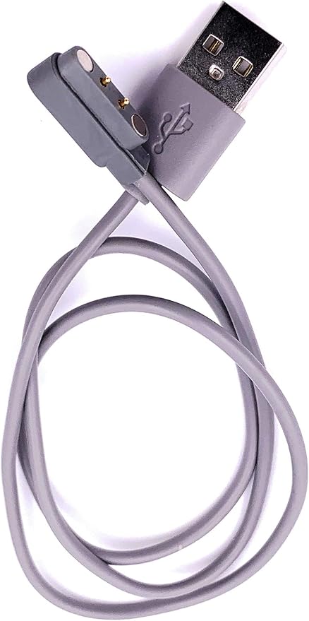 Xcivi Replacement Magnetic Induction USB Charging Cable for Portable Blender Mini Personal Smoothie Blender USB Fruit Juicer Mixer and Fruit and Vegetable Wash Machine, 2FT (Grey)