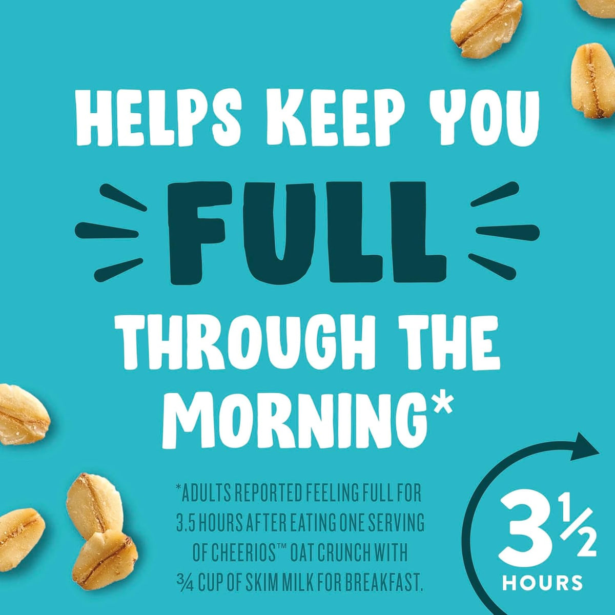 Cheerios Oat Crunch Oats 'N Honey Breakfast Cereal, Made with Whole Grain, Family Size, 24 oz