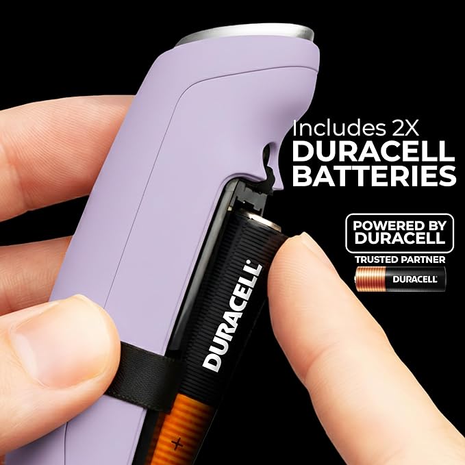 Zulay Kitchen Powerful Milk Frother Wand With Duracell Batteries - Ultra Fast Handheld Drink Mixer - Electric Whisk Foam Maker for Coffee, Lattes, Cappuccino & Matcha - Triple Whisk - Orchid Lilac