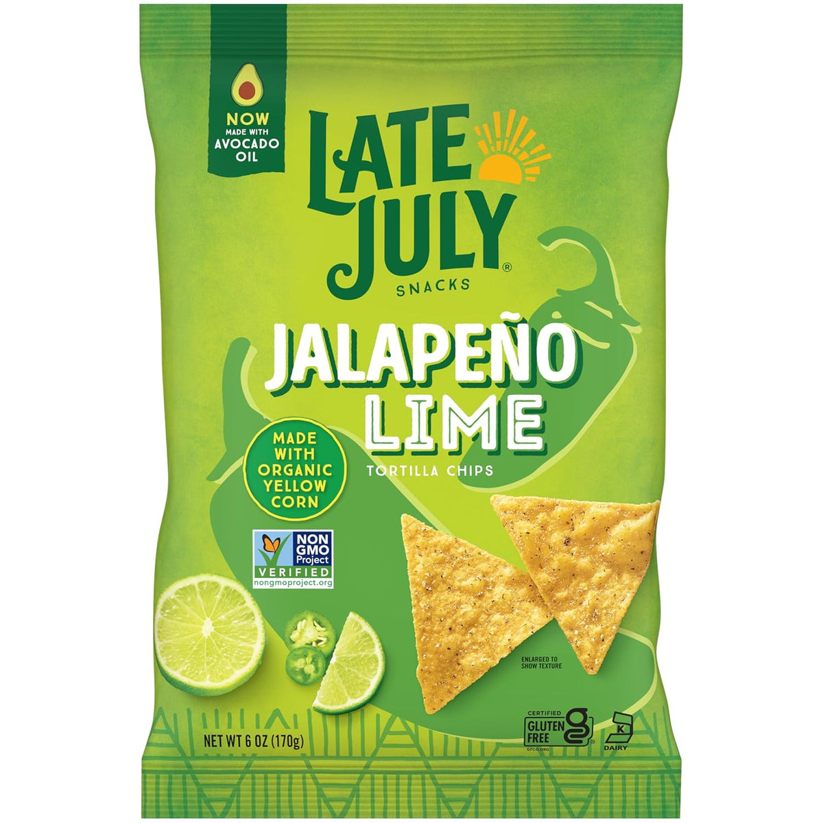LATE JULY Snacks Garden Ranch Tortilla Chips, 6 Oz Bag