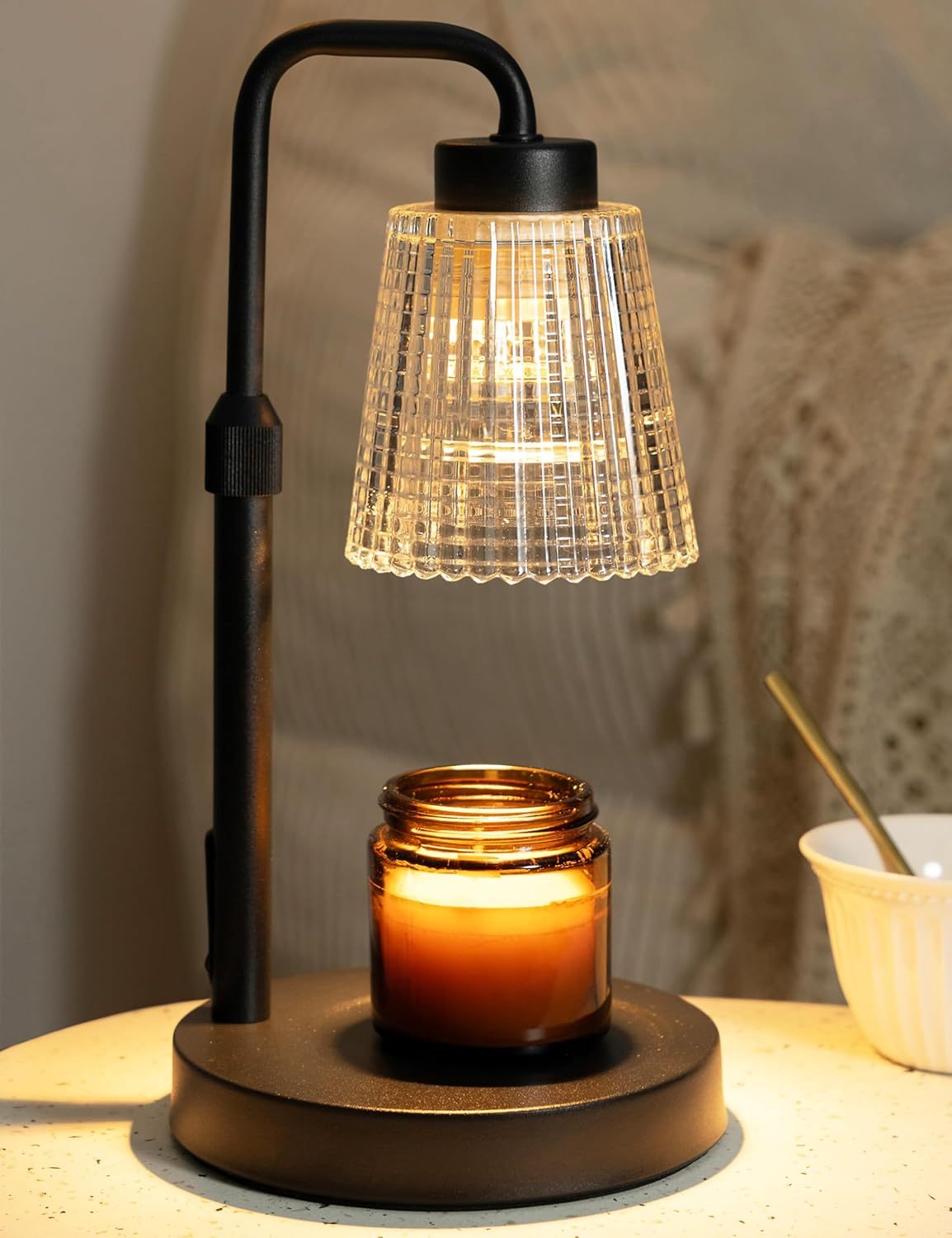 Candle Warmer Lamp with Timer Dimmable, Birthday Gifts for Women Mom, House Warming Gifts New Home Decor, Wax Melt Warmer for Jar Candles with 2 Bulbs